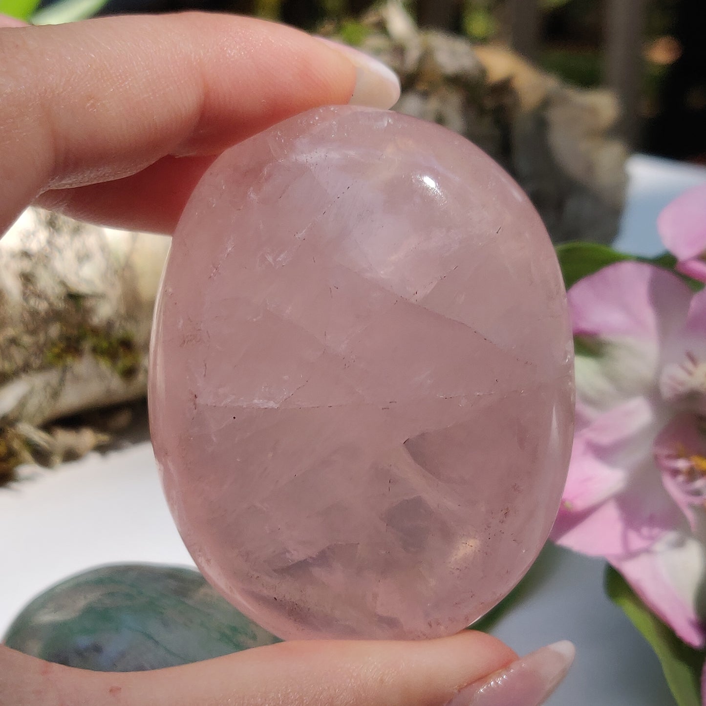 Rose Quartz Palm Stone (#18) - Simply Affinity