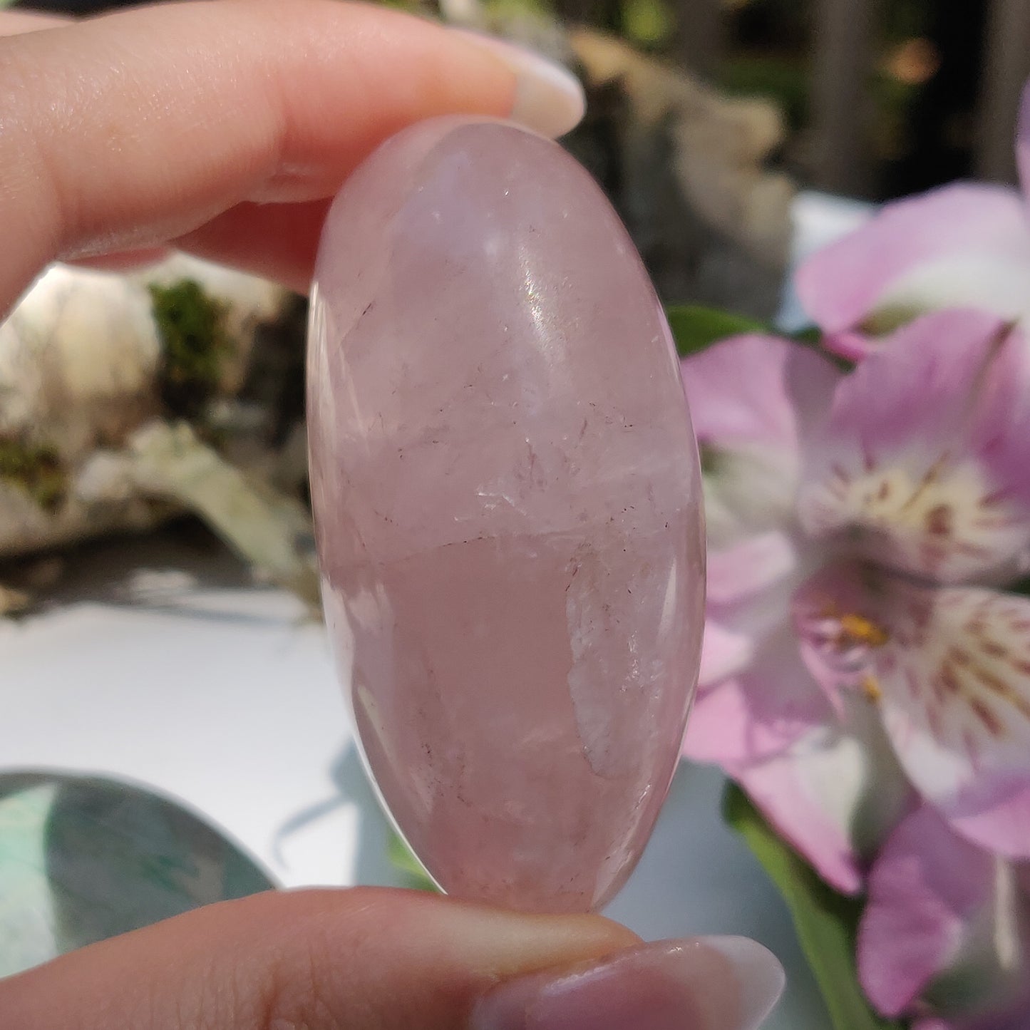 Rose Quartz Palm Stone (#18) - Simply Affinity