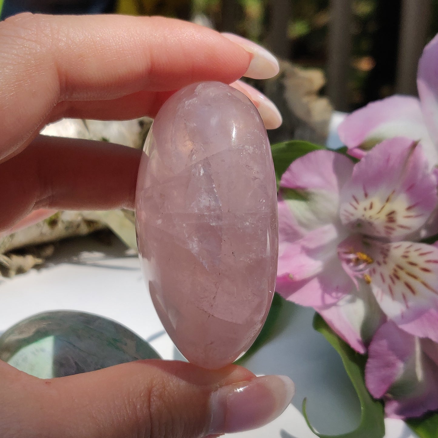 Rose Quartz Palm Stone (#18) - Simply Affinity