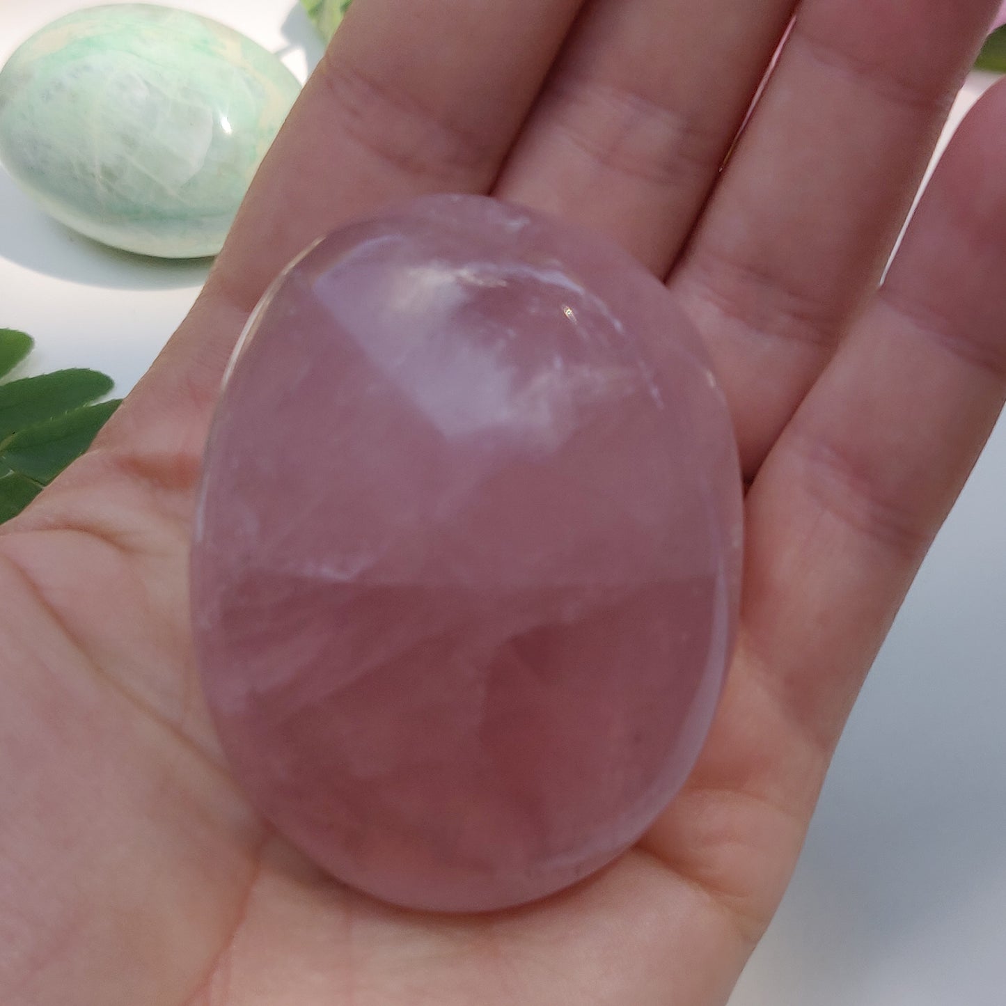 Rose Quartz Palm Stone (#18) - Simply Affinity