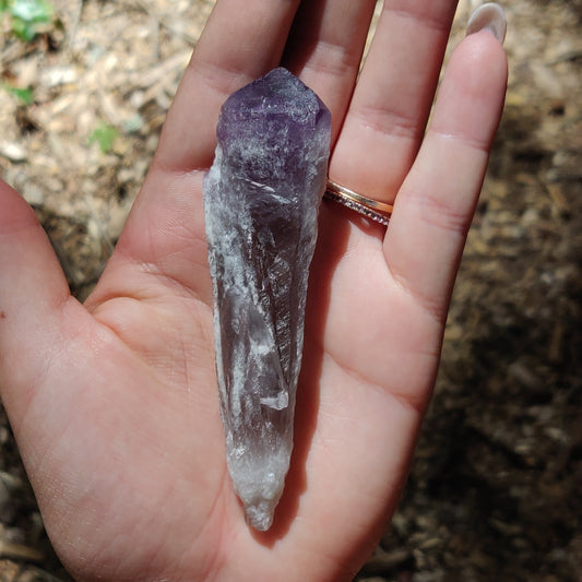 Bahia Amethyst Point, Smoky Amethyst Elestial Wand from Brazil (#3) - Simply Affinity
