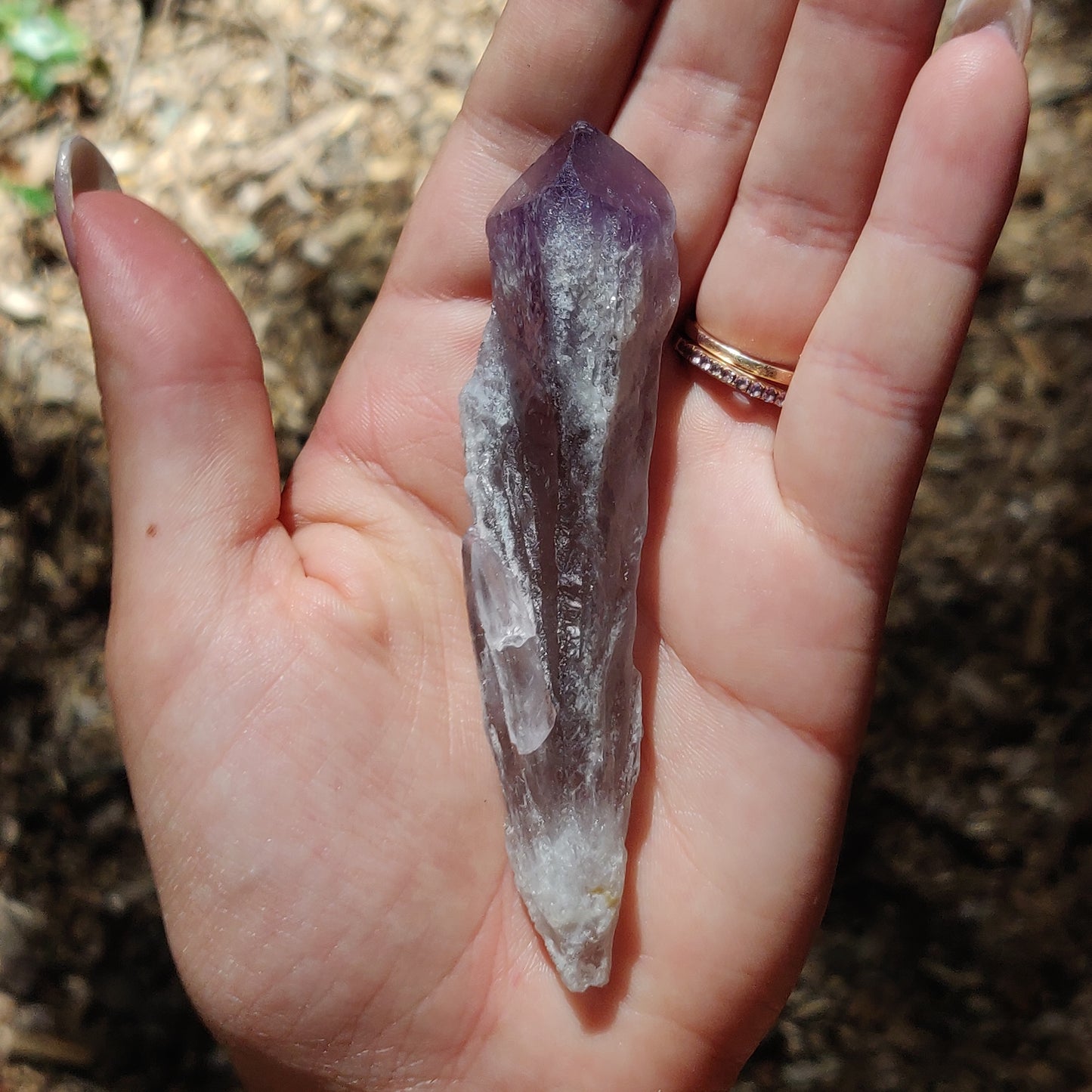 Bahia Amethyst Point, Smoky Amethyst Elestial Wand from Brazil (#3) - Simply Affinity