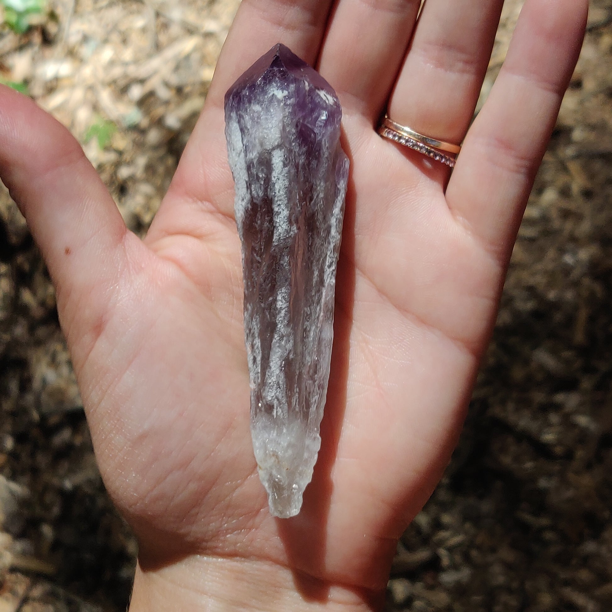 Bahia Amethyst Point, Smoky Amethyst Elestial Wand from Brazil (#3) - Simply Affinity