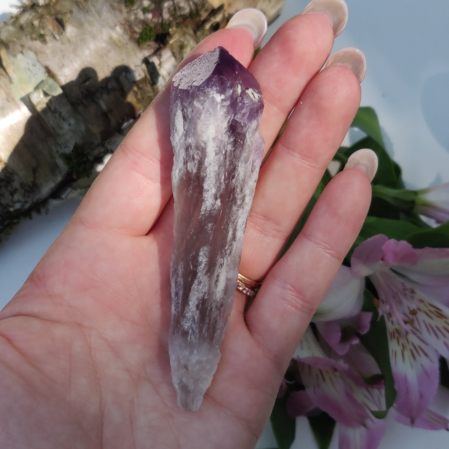 Bahia Amethyst Point, Smoky Amethyst Elestial Wand from Brazil (#3) - Simply Affinity
