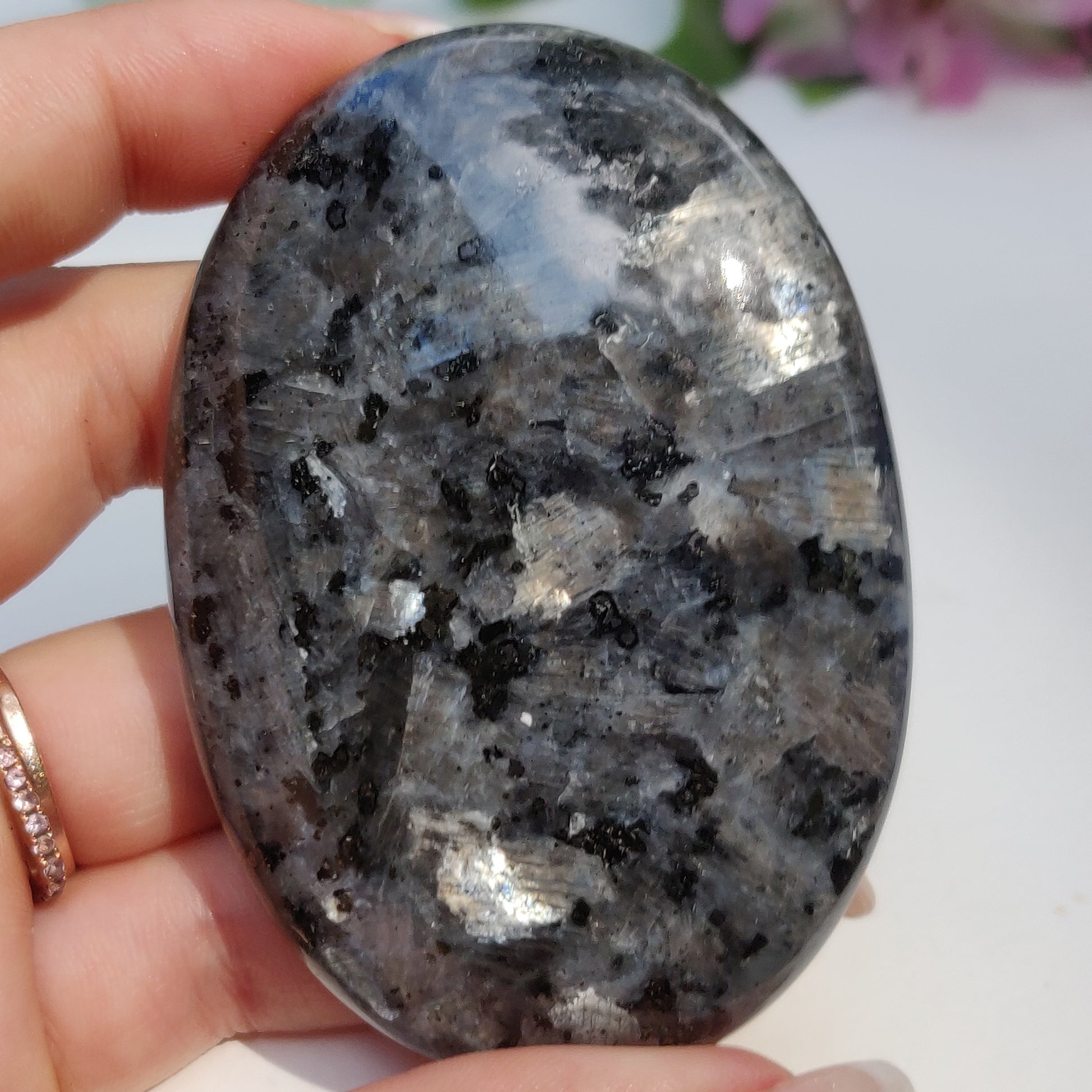 Larvikite Palm Stone (#13) - Simply Affinity