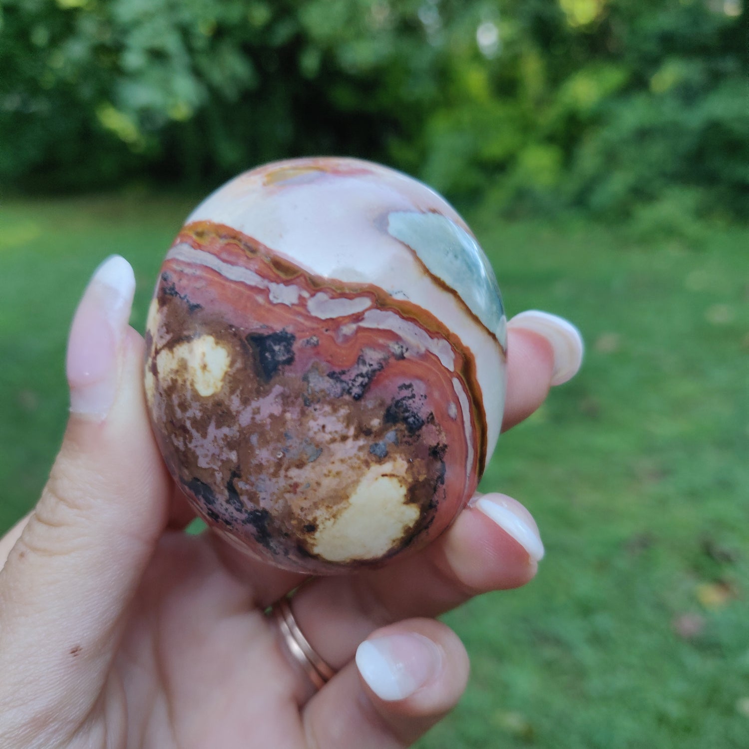 Polychrome Jasper Palm Stone (#20) - Simply Affinity