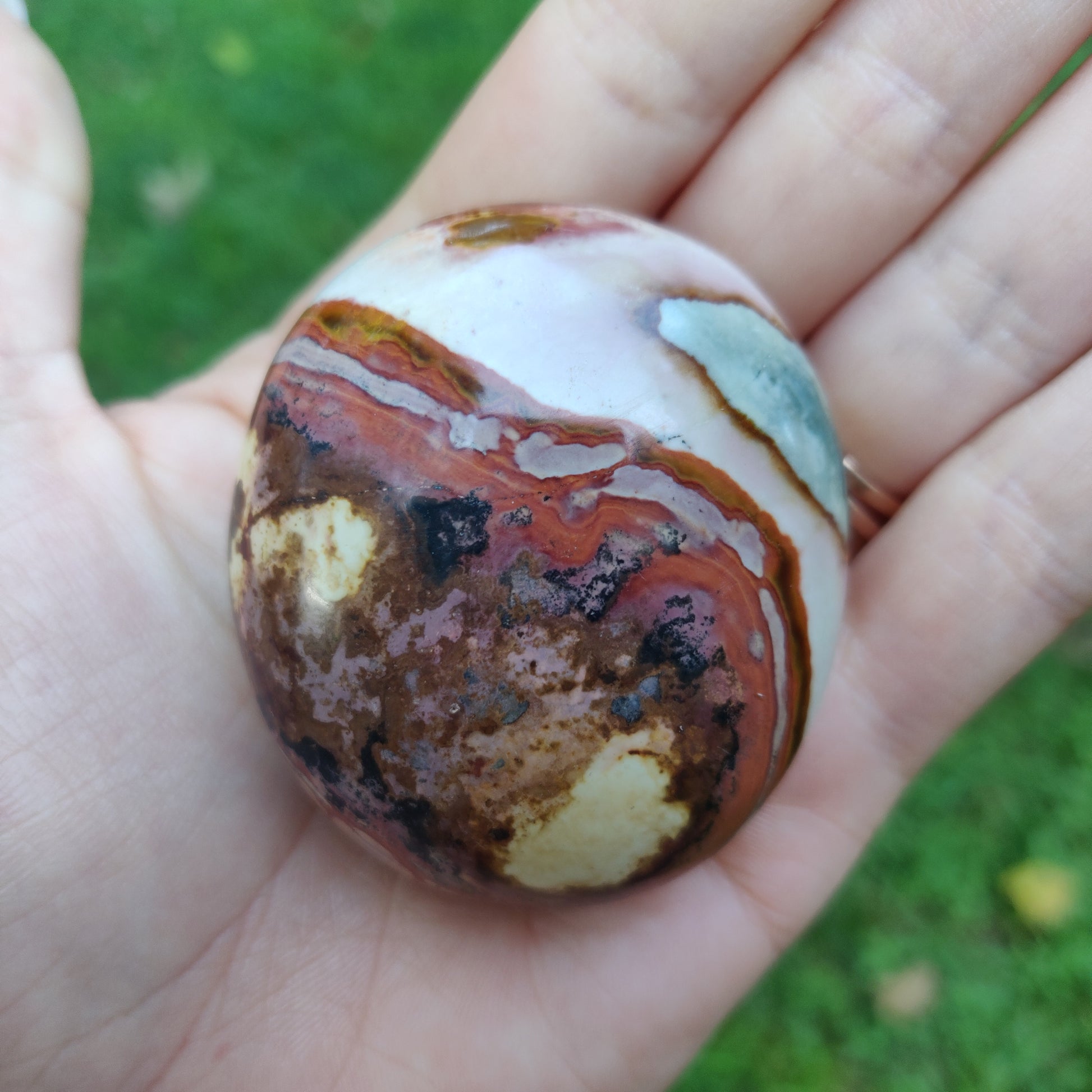 Polychrome Jasper Palm Stone (#20) - Simply Affinity