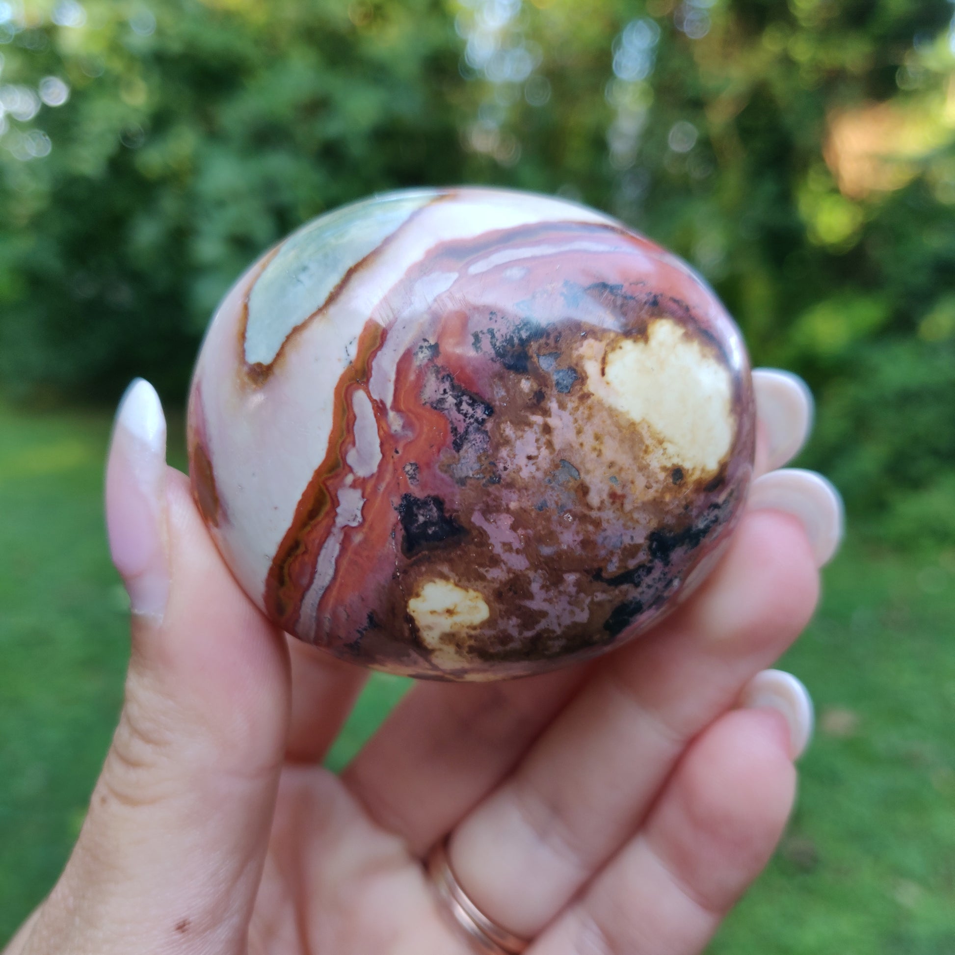 Polychrome Jasper Palm Stone (#20) - Simply Affinity