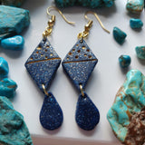 Handmade Polymer Clay Earrings - Starry Night - Ready to Ship - Simply Affinity