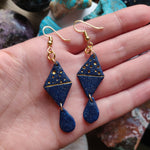 Handmade Polymer Clay Earrings - Starry Night - Ready to Ship - Simply Affinity