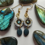 Gemstone & Polymer Clay Medallion Earrings - Ready to Ship & Preorders - Simply Affinity
