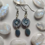 Gemstone & Polymer Clay Medallion Earrings - Ready to Ship & Preorders - Simply Affinity