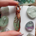 Wire-Wrapped Fluorite Pendant - Handmade- Ready to Ship - Simply Affinity