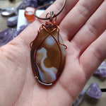 Wire-Wrapped Carnelian Pendant (#5) - Handmade- Ready to Ship - Simply Affinity
