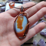 Wire-Wrapped Carnelian Pendant (#5) - Handmade- Ready to Ship - Simply Affinity
