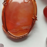 Wire-Wrapped Carnelian Pendant (#4) - Handmade- Ready to Ship - Simply Affinity