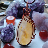 Wire-Wrapped Carnelian Pendant (#2) - Handmade- Ready to Ship - Simply Affinity