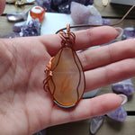 Wire-Wrapped Carnelian Pendant (#2) - Handmade- Ready to Ship - Simply Affinity