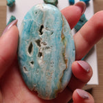 Blue Aragonite Palm Stone (#12A) - Simply Affinity