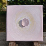 Radiate Love Original Painting with Rose Quartz Gemstone - Simply Affinity
