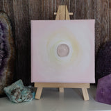 Radiate Love Original Painting with Rose Quartz Gemstone - Simply Affinity