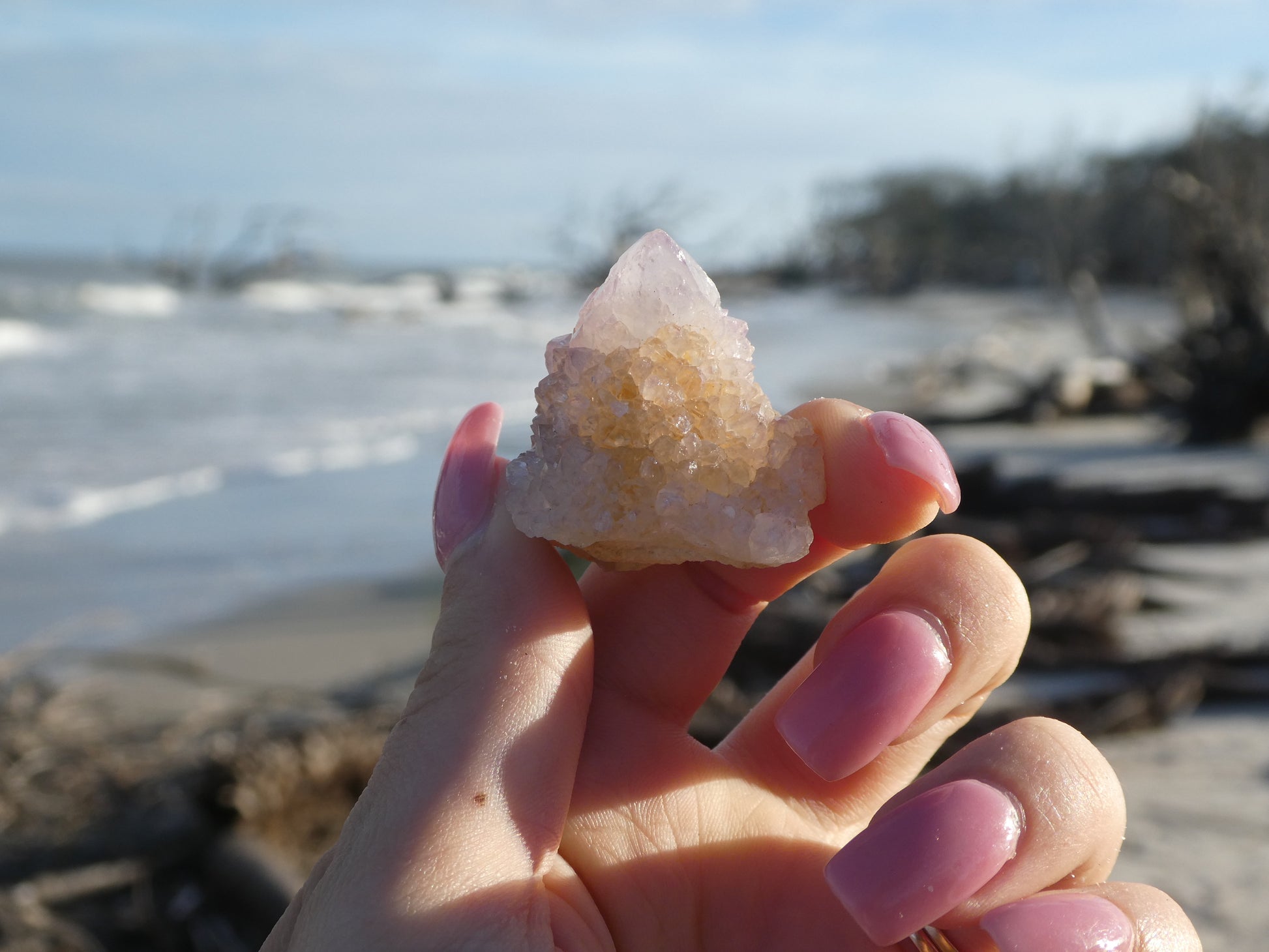 Amethyst Spirit Quartz Point, Amethyst Cactus Quartz (#9) - Simply Affinity