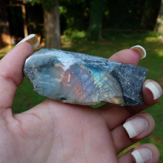 Labradorite Slab, Rainbow Labradorite (#17)