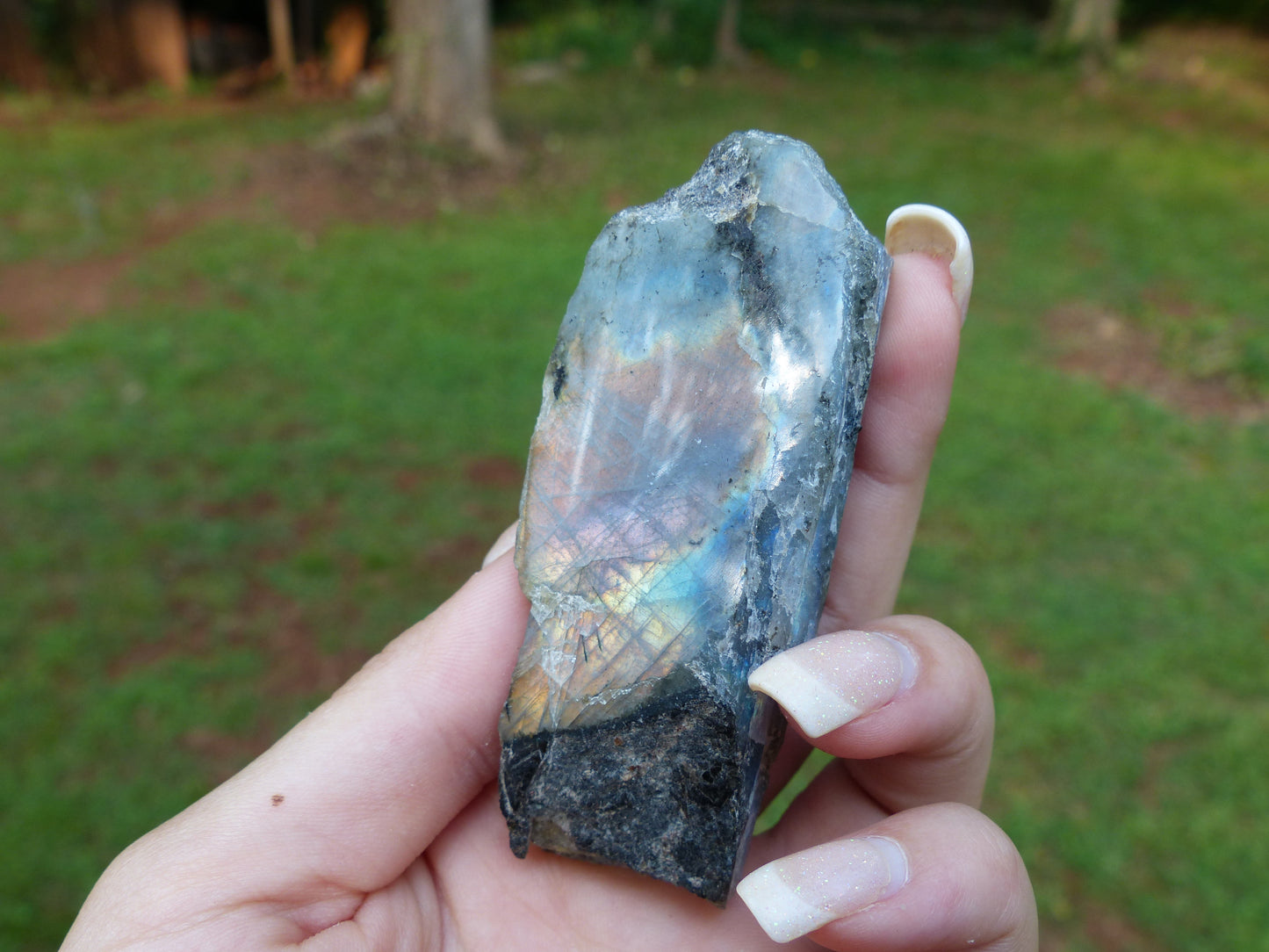 Labradorite Slab, Rainbow Labradorite (#17)