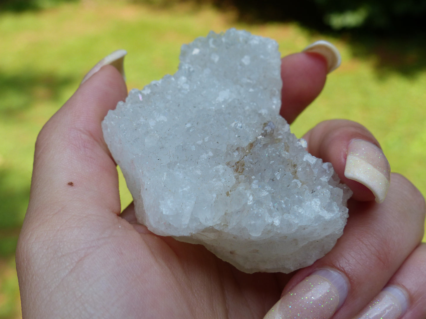 Anandalite Cluster, Natural Aurora Quartz Cluster - Simply Affinity