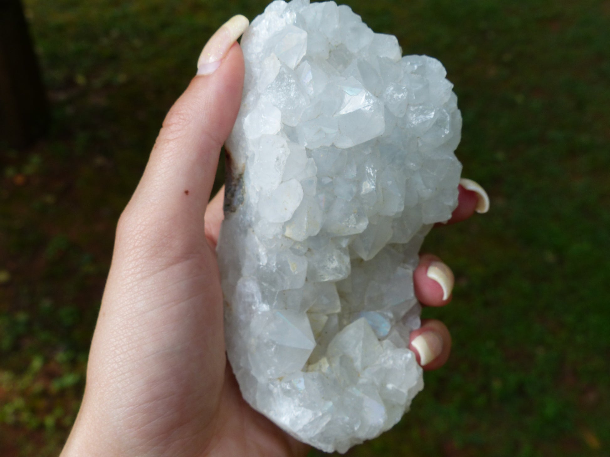 Anandalite Cluster, Natural Aurora Quartz Cluster - Simply Affinity