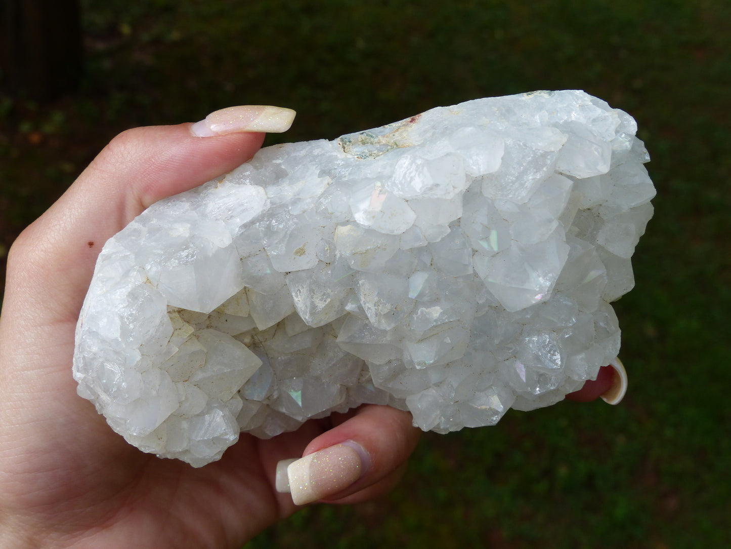 Anandalite Cluster, Natural Aurora Quartz Cluster - Simply Affinity