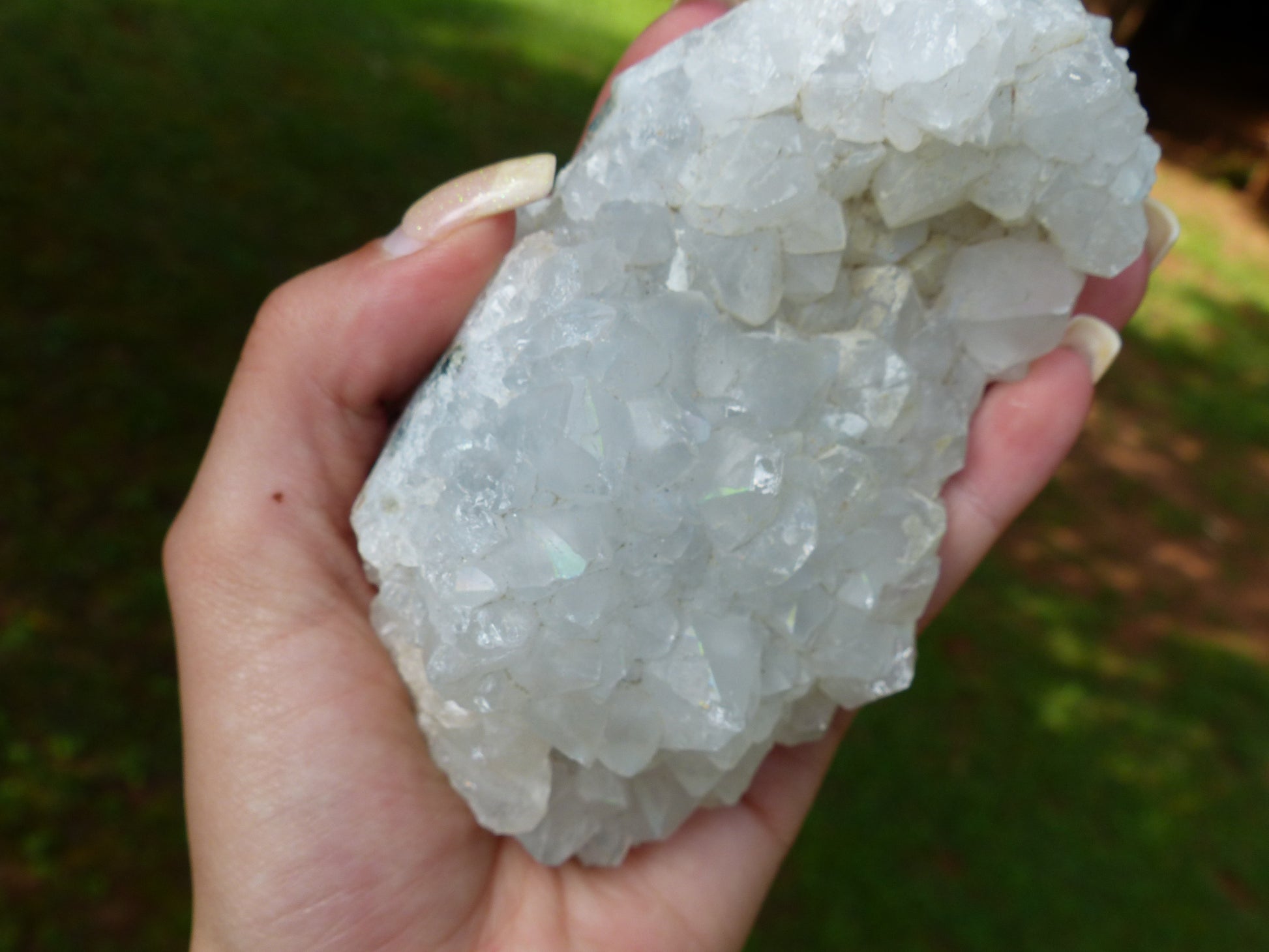 Anandalite Cluster, Natural Aurora Quartz Cluster - Simply Affinity