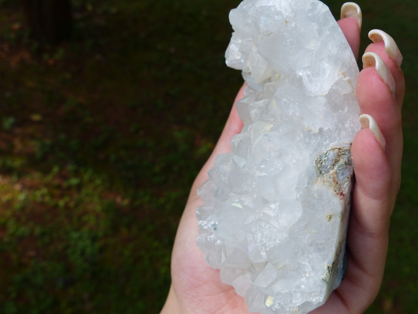 Anandalite Cluster, Natural Aurora Quartz Cluster - Simply Affinity