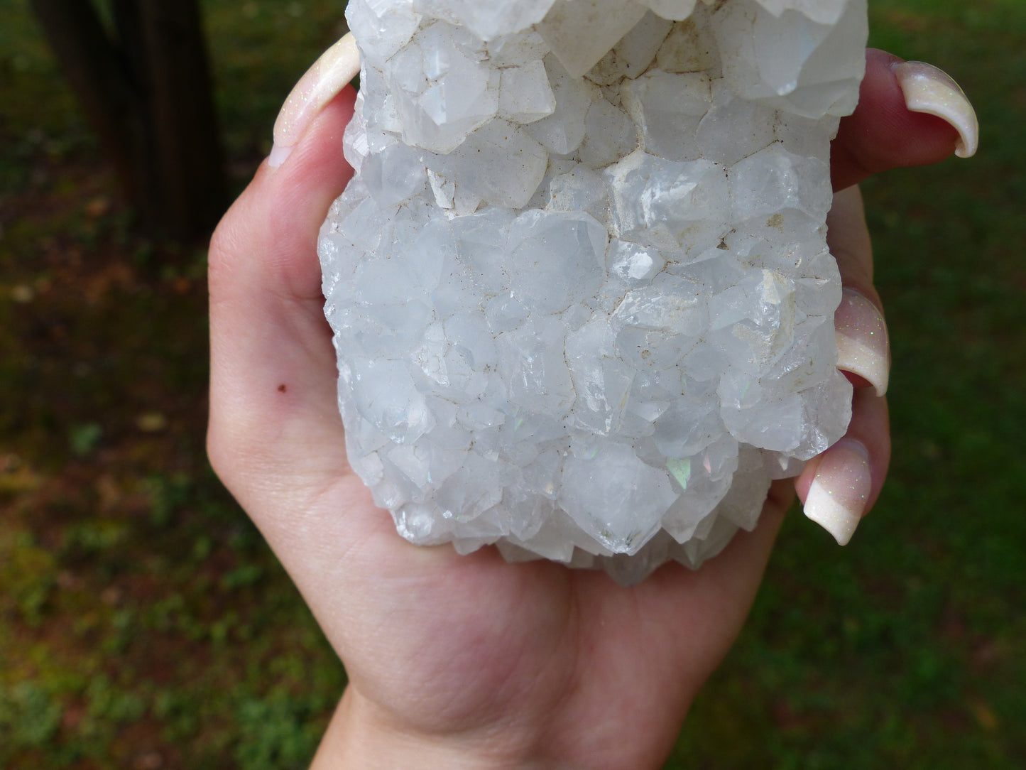 Anandalite Cluster, Natural Aurora Quartz Cluster - Simply Affinity
