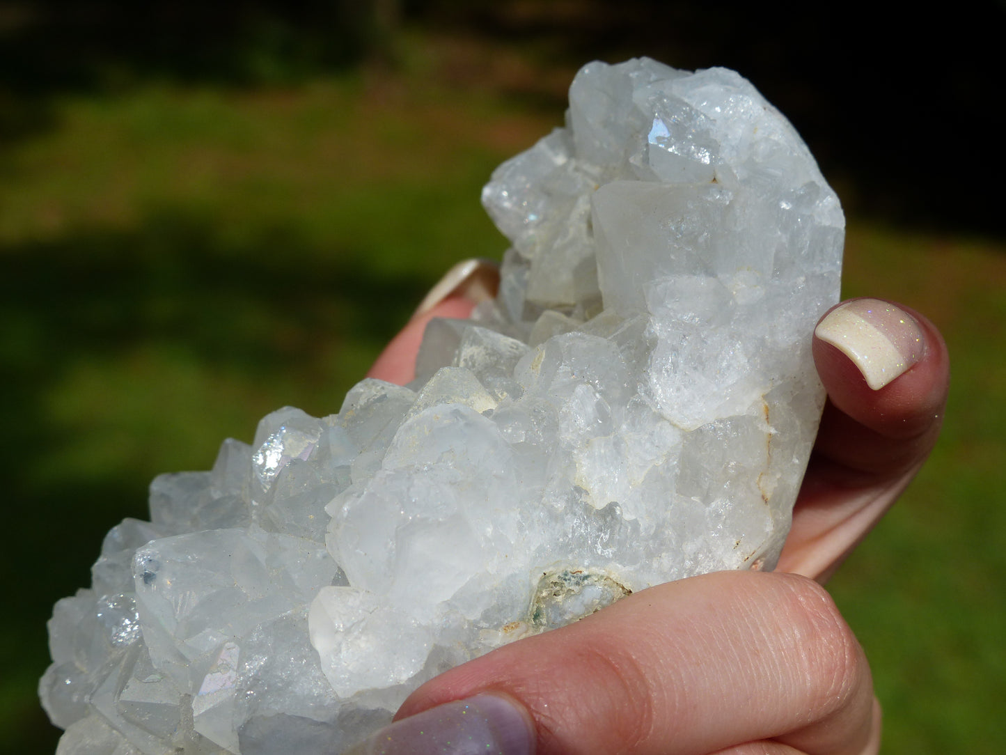 Anandalite Cluster, Natural Aurora Quartz Cluster - Simply Affinity