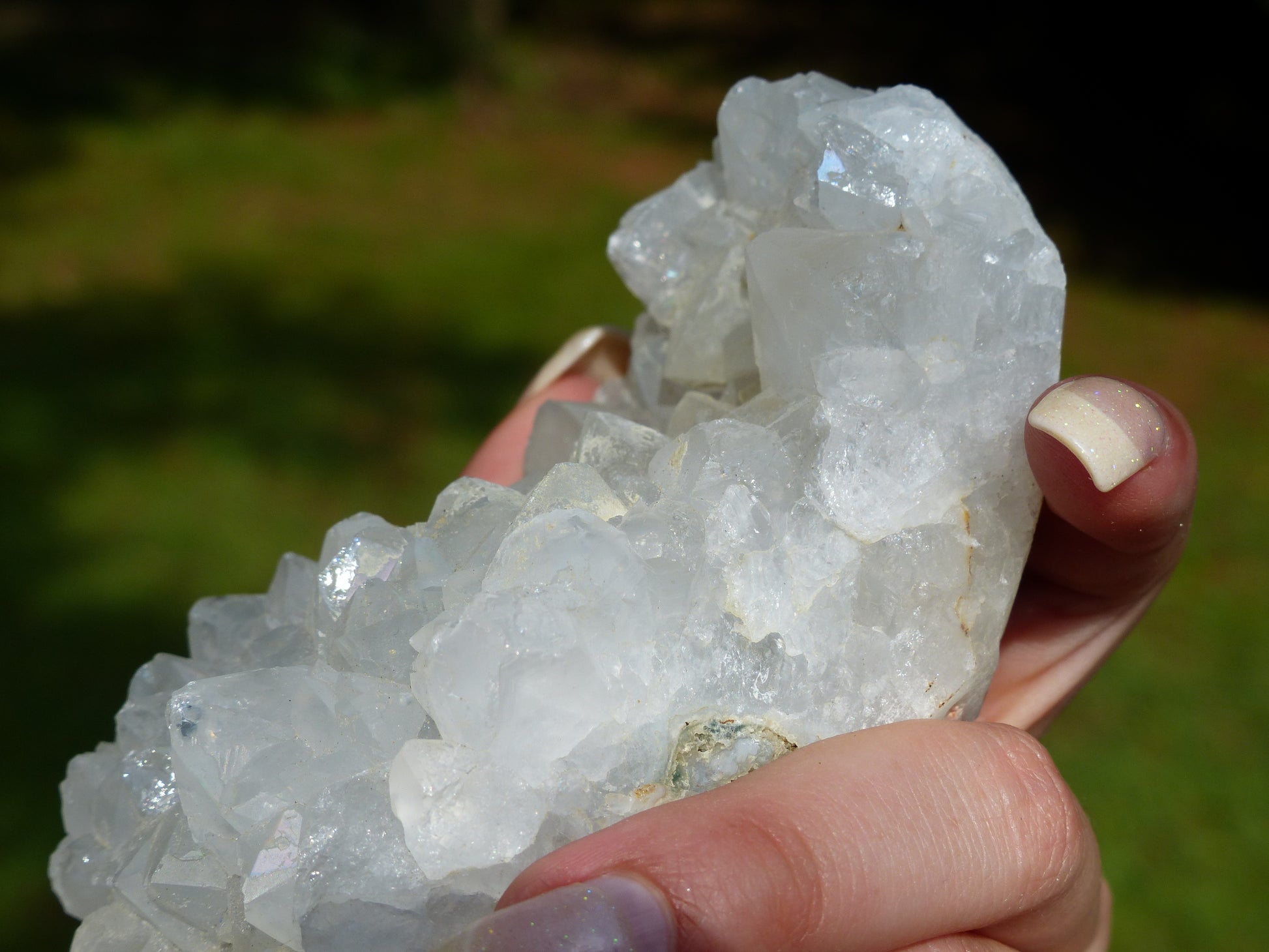 Anandalite Cluster, Natural Aurora Quartz Cluster - Simply Affinity