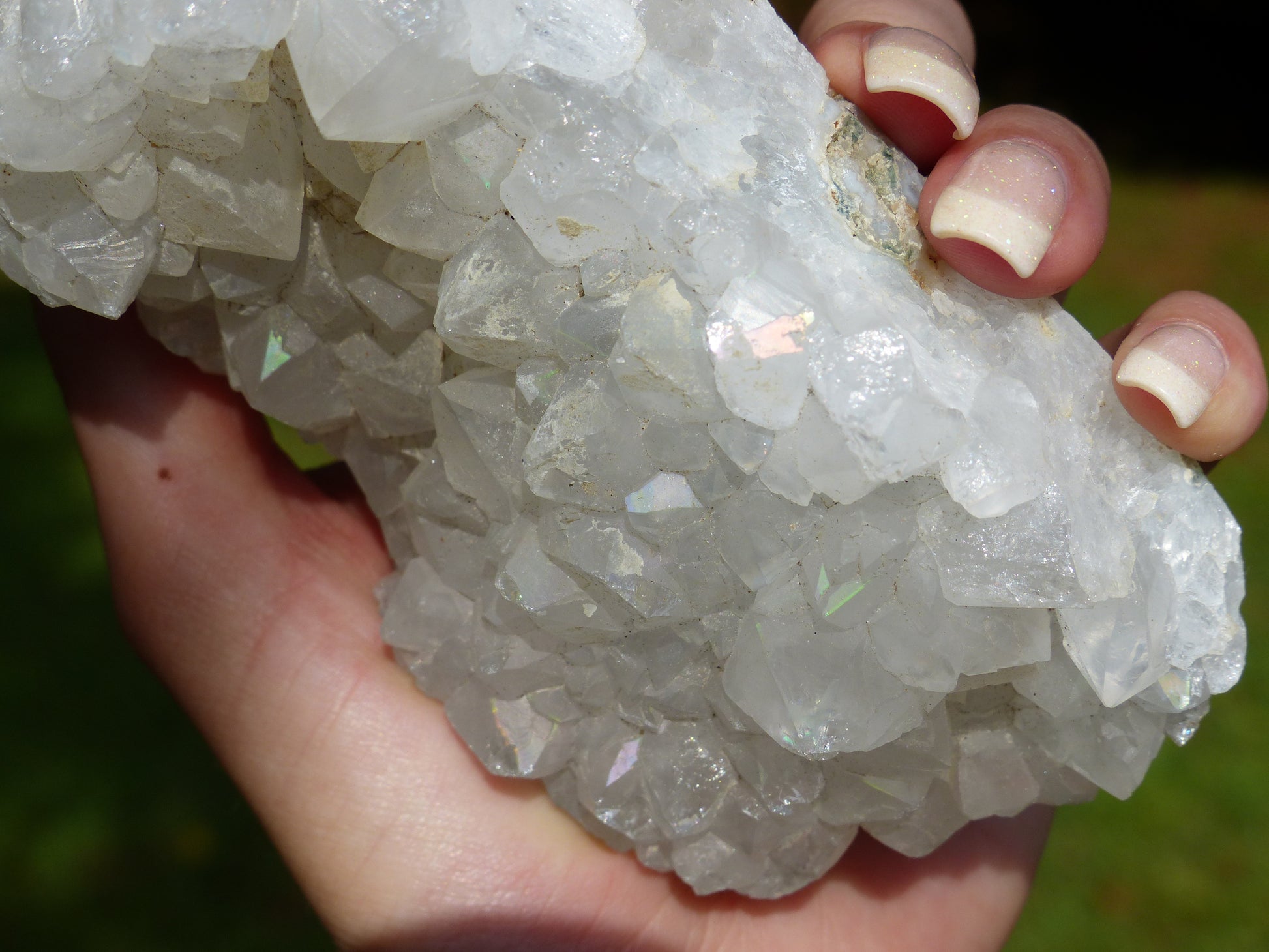Anandalite Cluster, Natural Aurora Quartz Cluster - Simply Affinity