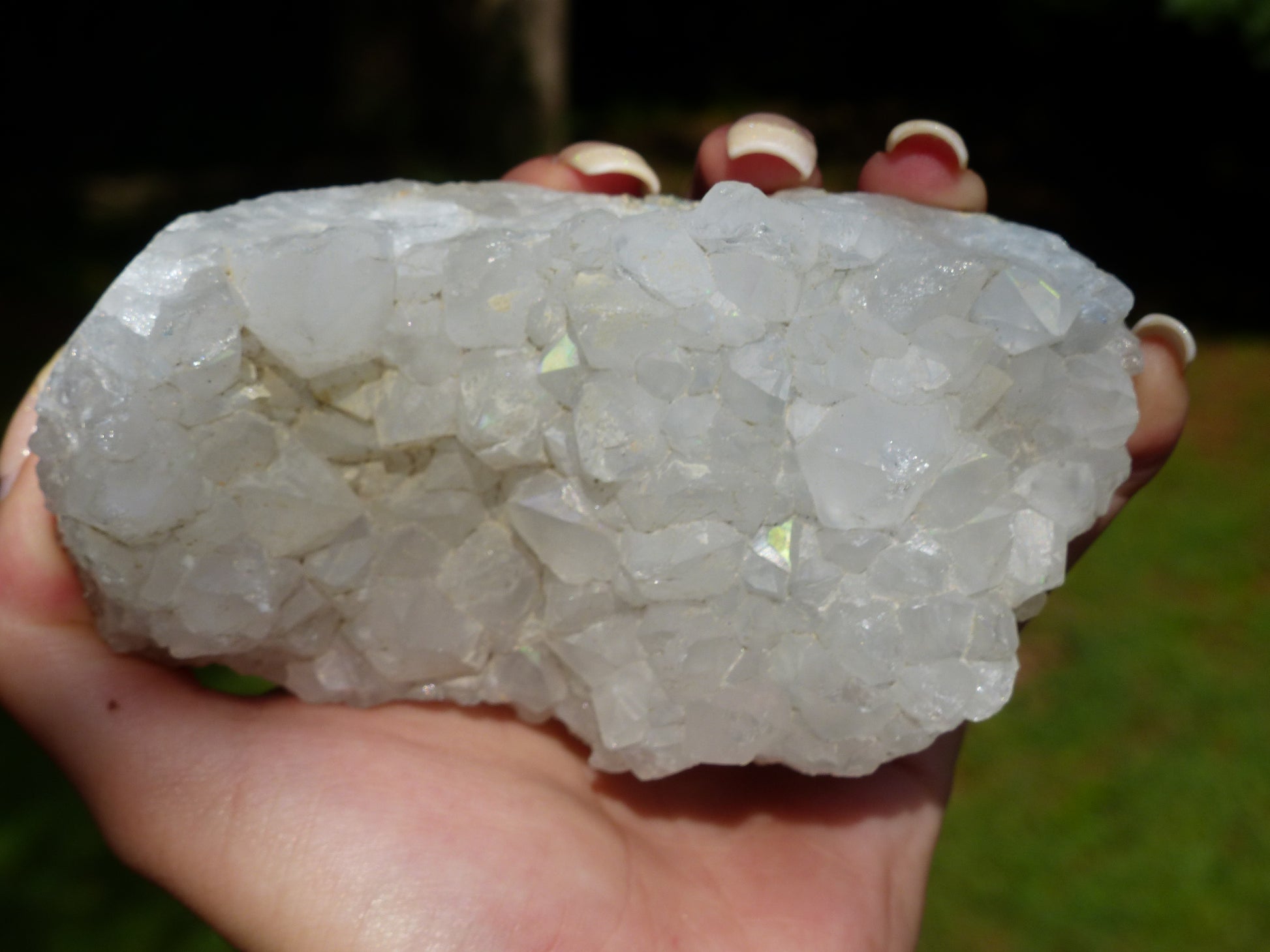 Anandalite Cluster, Natural Aurora Quartz Cluster - Simply Affinity