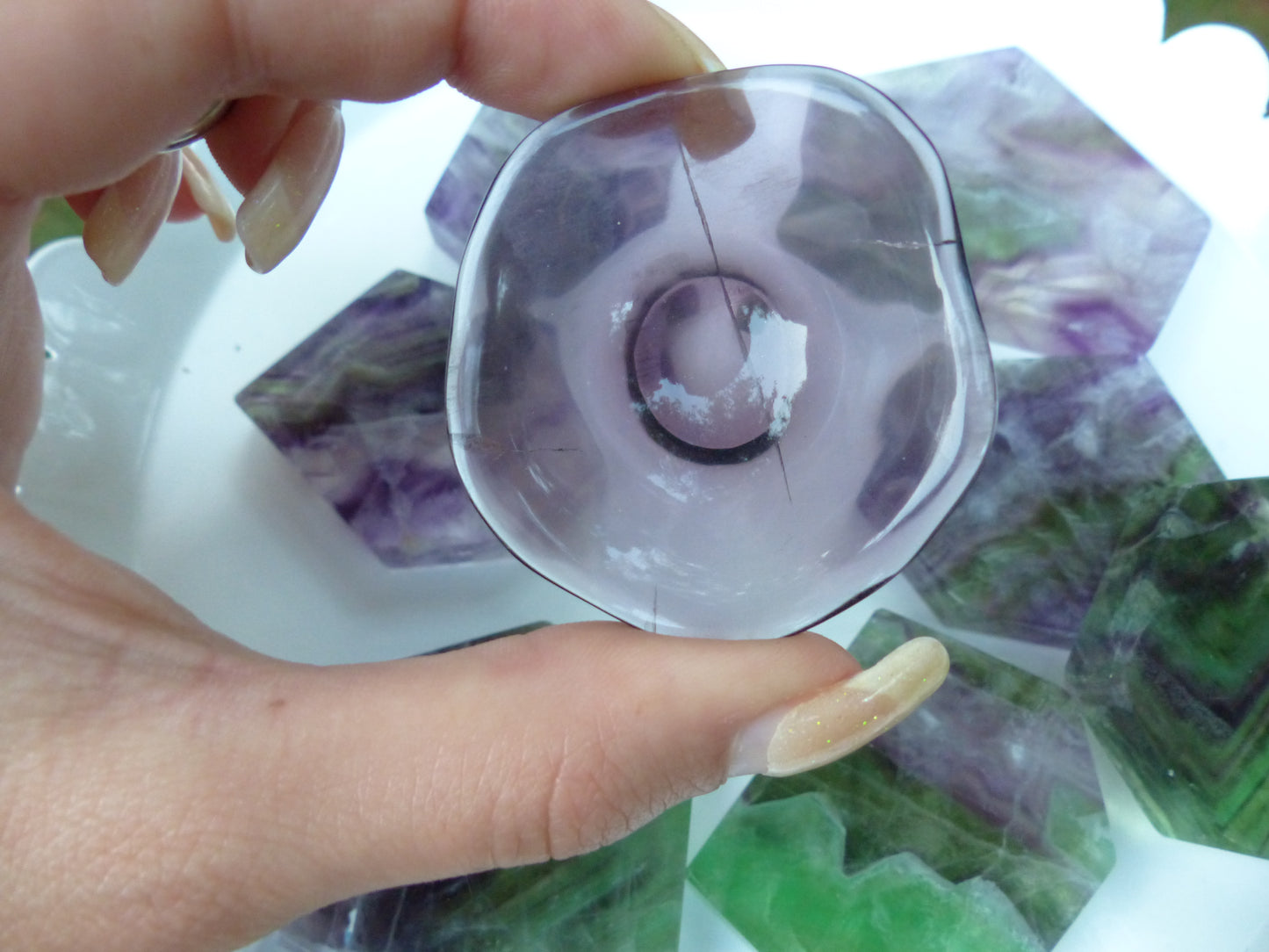Fluorite Bowl, Purple Fluorite Bowl