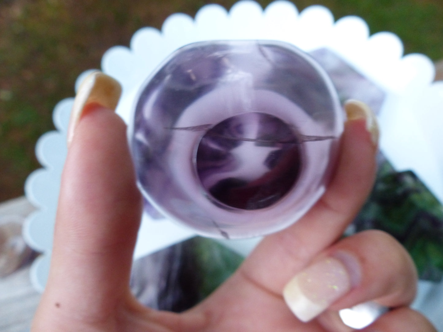 Fluorite Bowl, Purple Fluorite Bowl