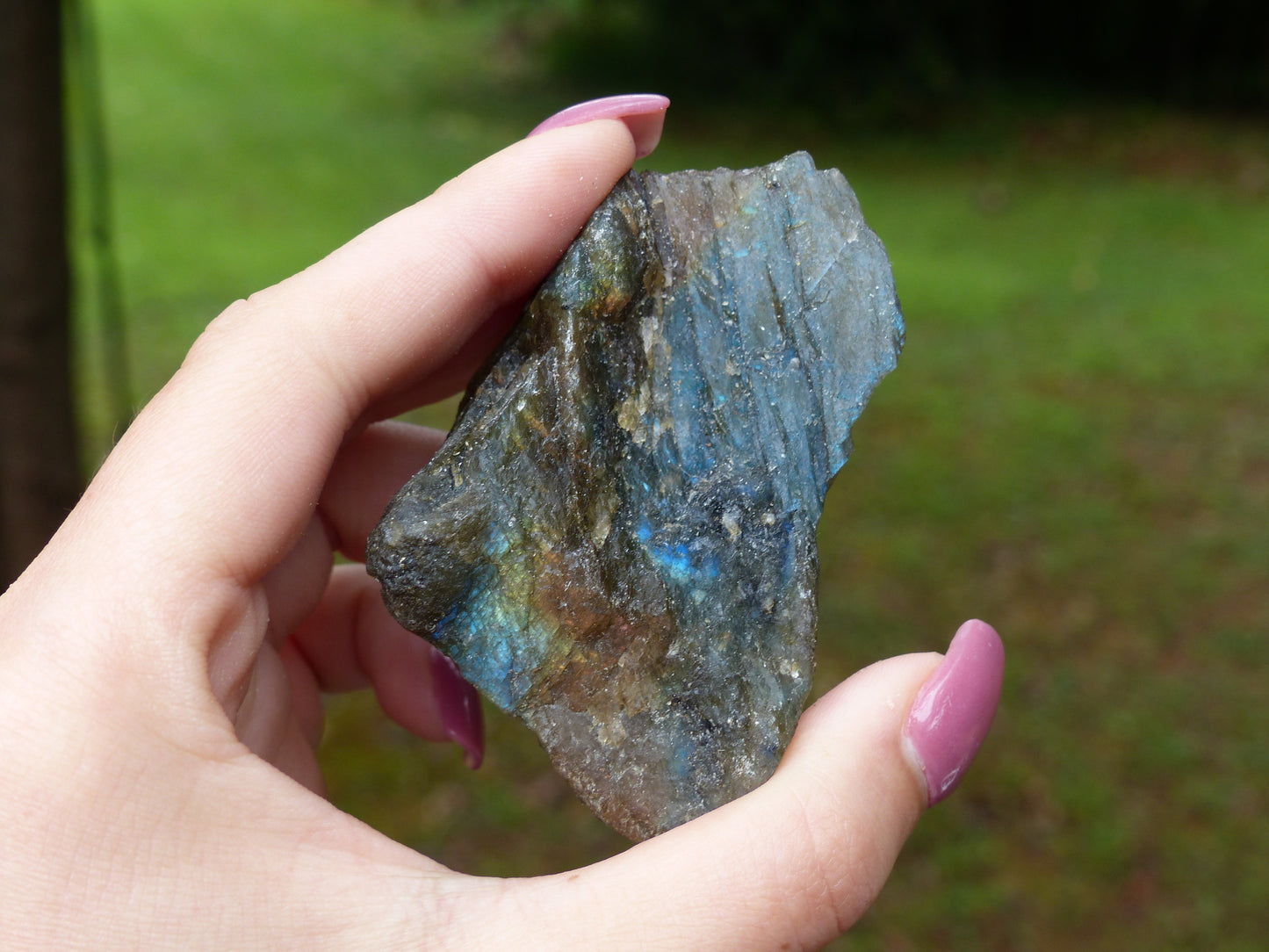 Labradorite Slab, Blue & Orange Labradorite (#2)