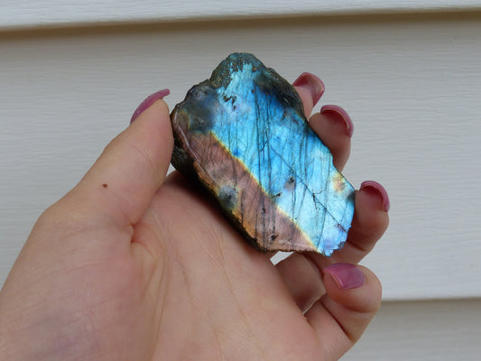 Labradorite Slab, Blue & Orange Labradorite (#2)