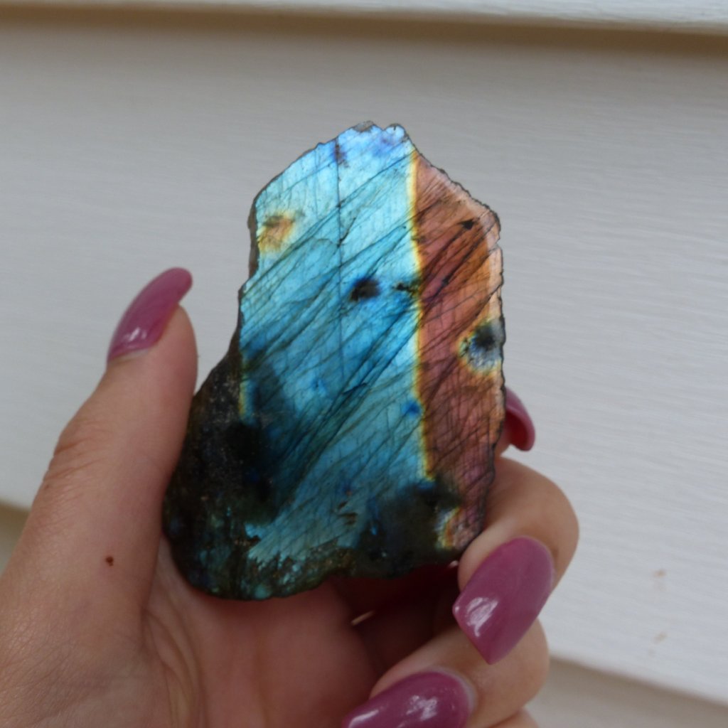 Labradorite Slab, Blue & Orange Labradorite (#2)