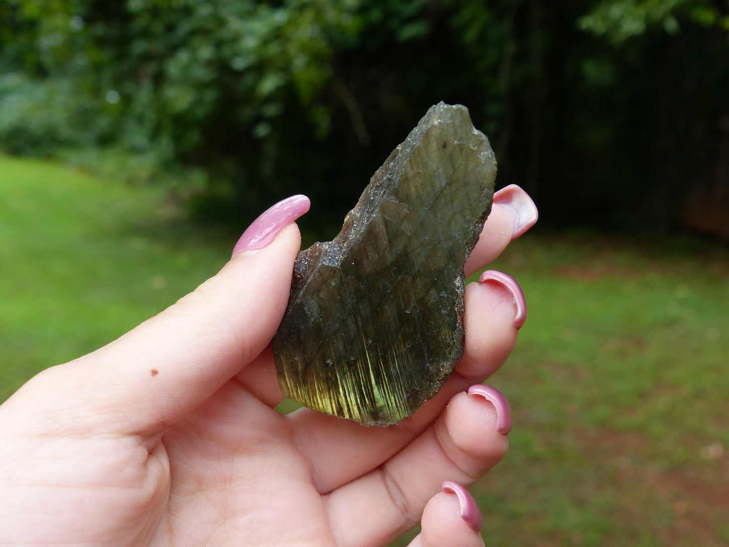 Labradorite Slab, Gold/Green Labradorite (#4)