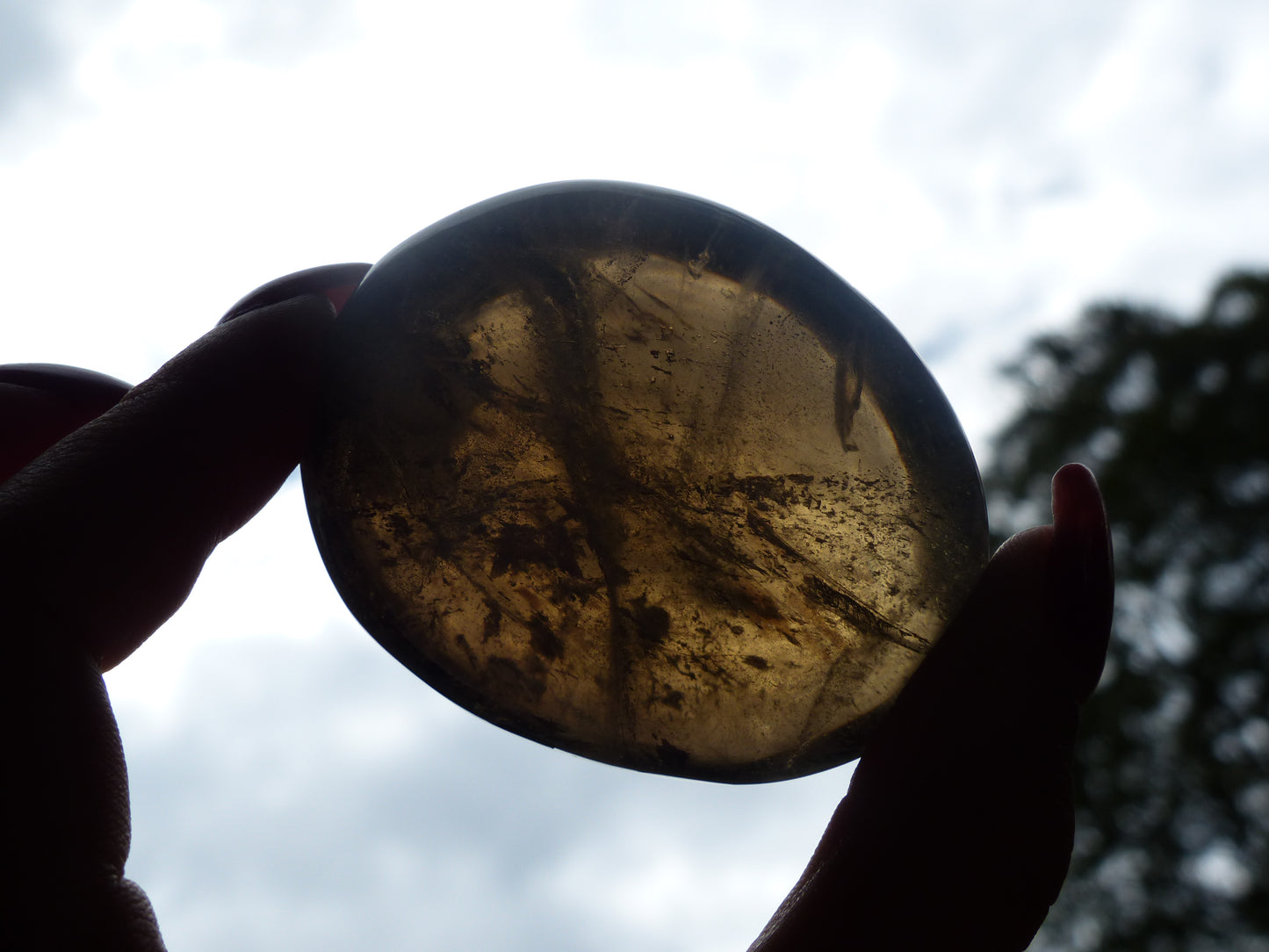 Smoky Quartz Palm Stone (#7)