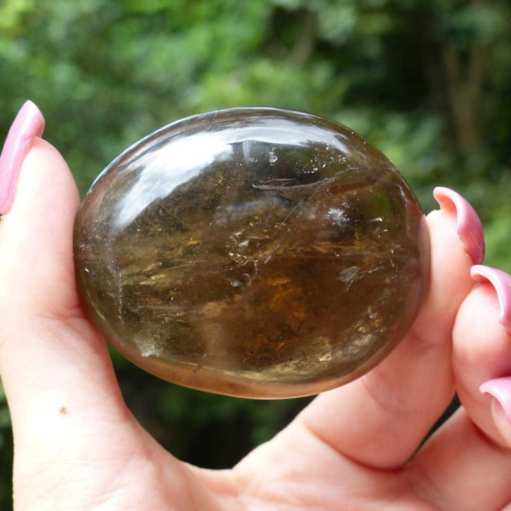 Smoky Quartz Palm Stone (#7)