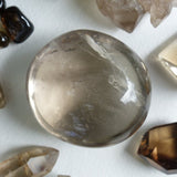 Smoky Quartz Palm Stone (#8)