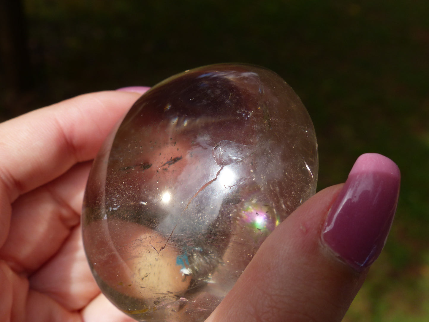 Smoky Quartz Palm Stone (#8)