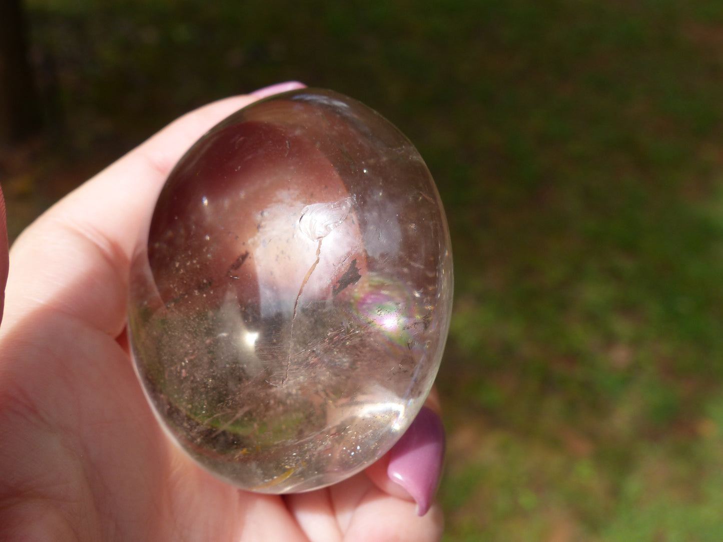 Smoky Quartz Palm Stone (#8)