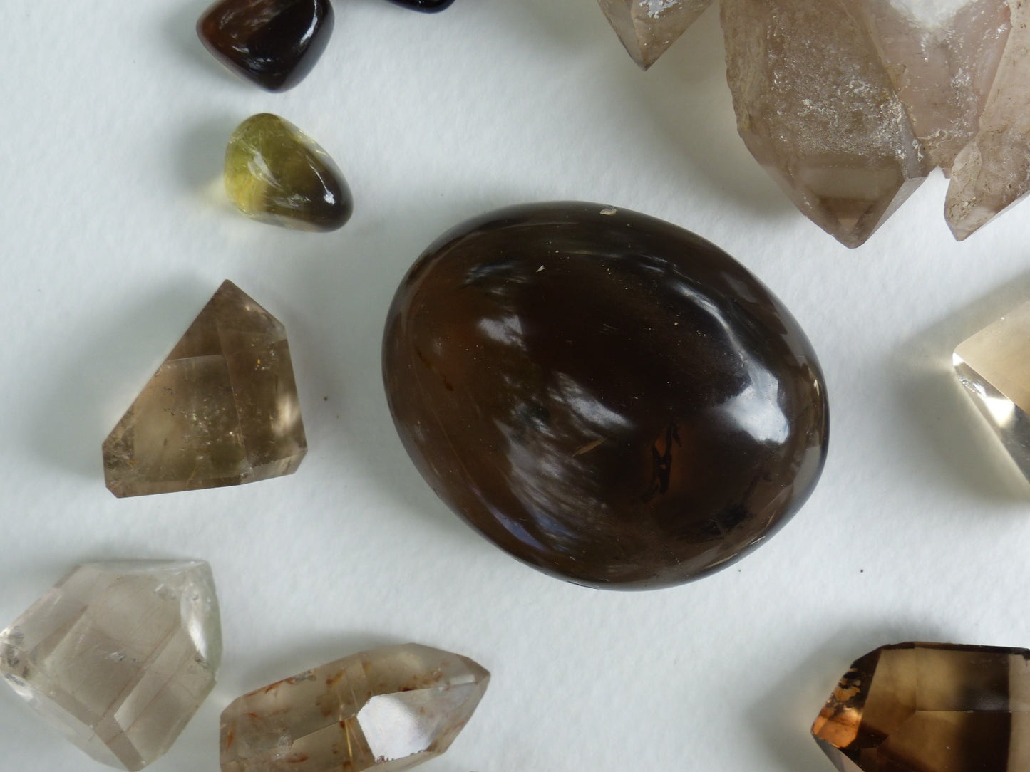 Smoky Quartz Palm Stone (#9)